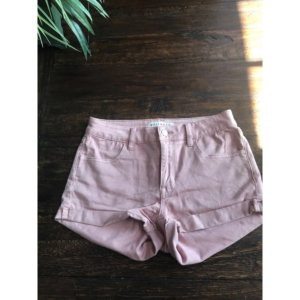 Bullhead pink super stretchy shorty shorts (26)